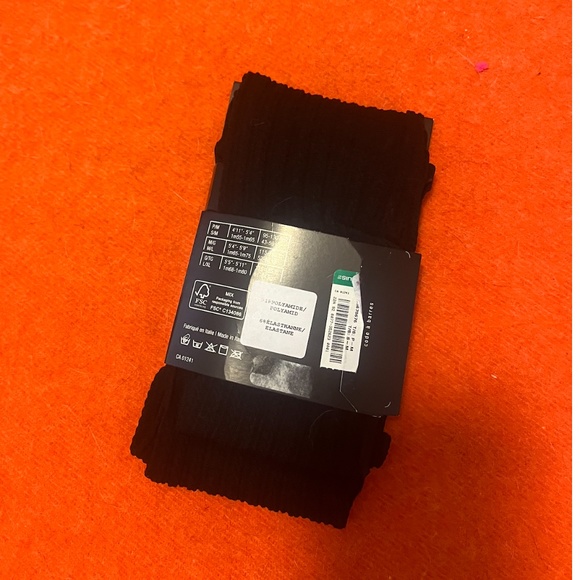 Black microfiber twisted tights made in Italy NWT - Picture 4 of 6